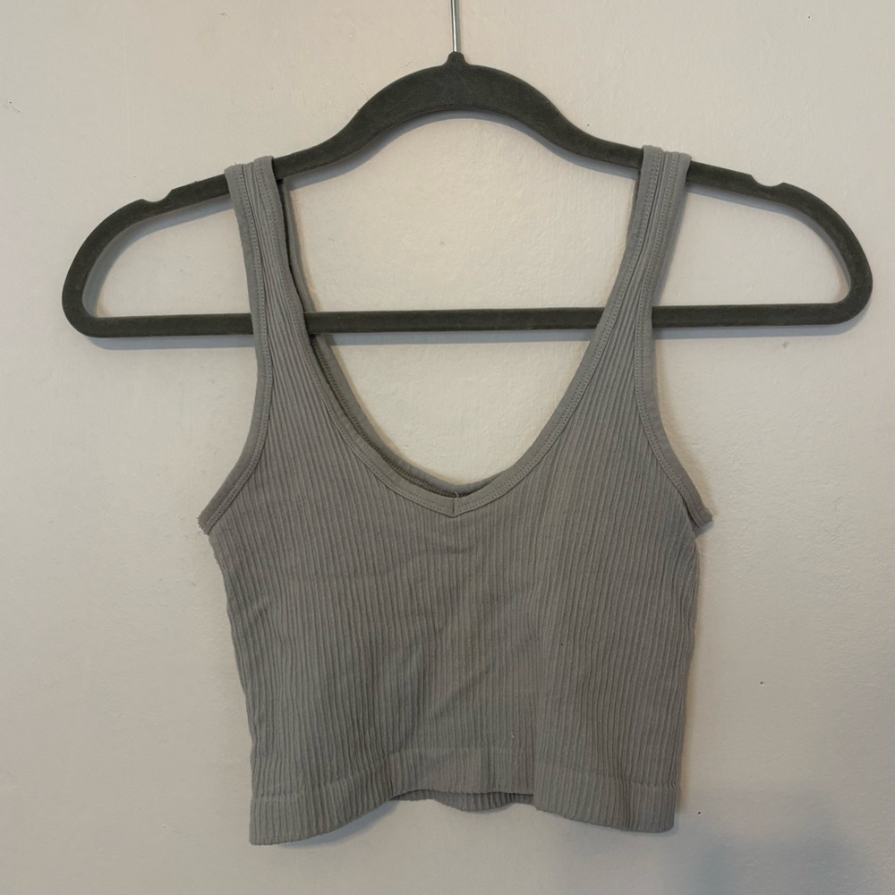 Out From Under Gray Ribbed Tank Top
